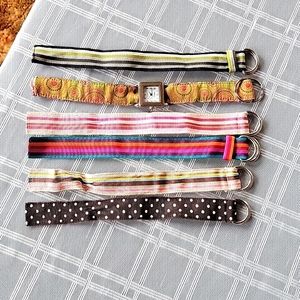 Geneva Quartz Watch with Interchangeable Fabric Bands